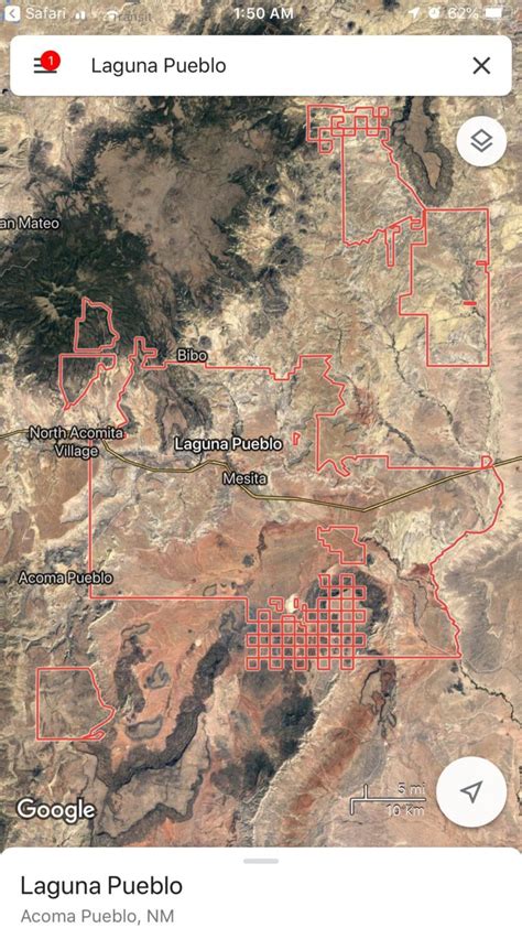 Map : What is going on with borders of the Laguna Pueblo reservation in ...