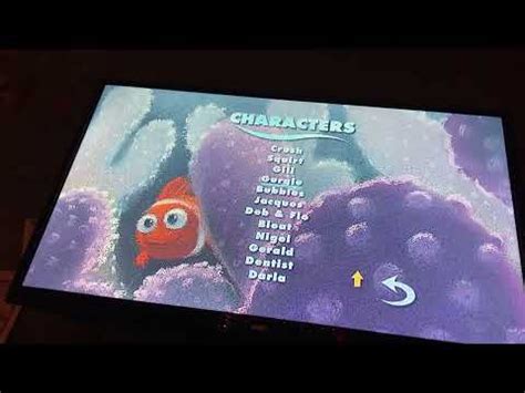 Finding Nemo DVD Menu Walkthrough (Disc 1) - YouTube