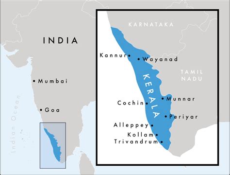 Kerala Backwaters Map