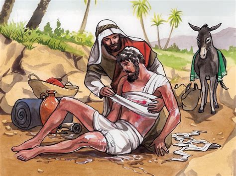 FreeBibleimages :: The Good Samaritan :: An injured man, a levite, a ...