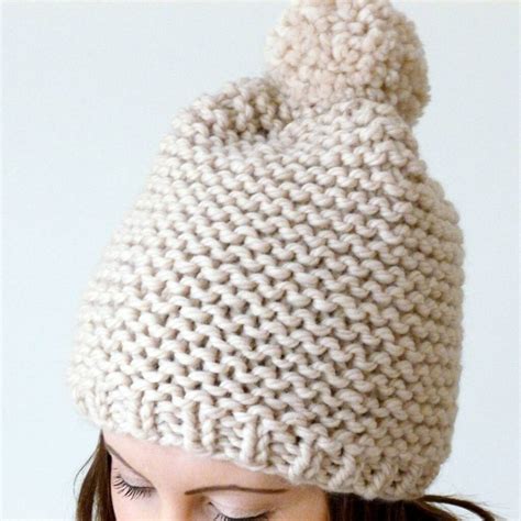 Pdf Knitting Pattern Pom Pom Hat By Miss Knit Nat | notonthehighstreet.com