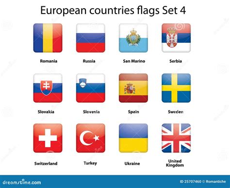 European Countries Flags Set 4 Stock Photo - Image: 25707460