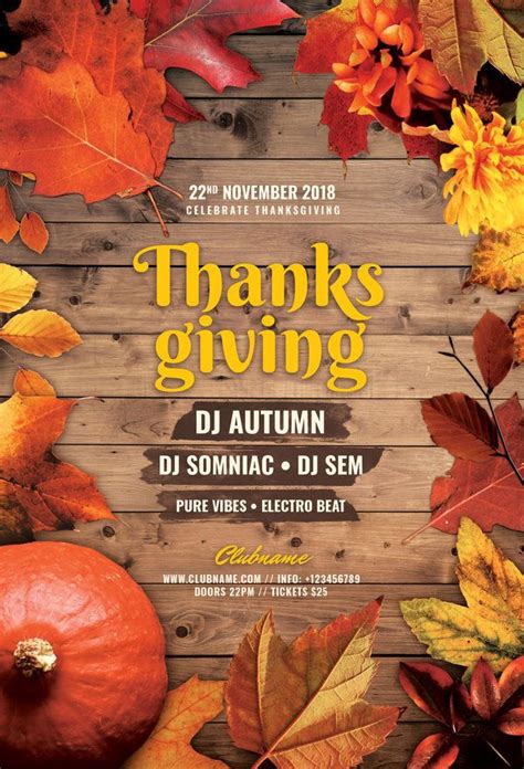 Thanksgiving Flyer | Thanksgiving, Flyer, Thanksgiving background