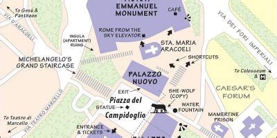 Rome map - Maps Rome (Lazio - Italy) - Attractions