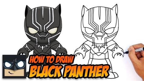 How to Draw Black Panther | The Avengers - YouTube