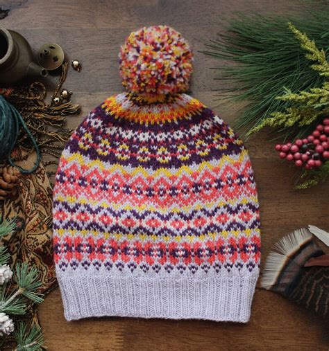 Fair Isle Hat KNITTING PATTERN Color Your Own Chart - Etsy