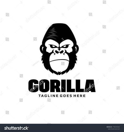 Gorilla Head Logo Monkey Vector Template Stock Vector (Royalty Free ...