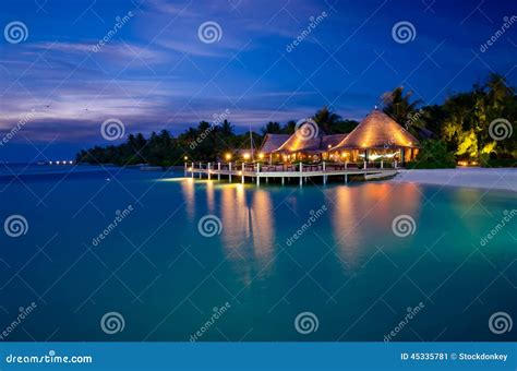 Maldives at night stock image. Image of night, holidays - 45335781