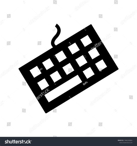 Vector Silhouette Keyboard On White Background Stock Vector (Royalty Free) 1986269804 | Shutterstock