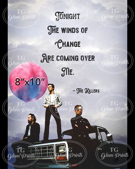 The Killers Caution Lyrics Poster - Etsy