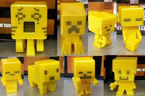 Minecraft Chest Gold Minifigure SET of 8 GOLDEN FIGURES you get all 8 ...