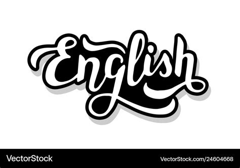 English calligraphy template text for your design Vector Image