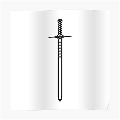 "Sword Tattoo Design - Black" Poster for Sale by jennyzhang | Redbubble