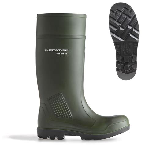 Dunlop Purofort Full Safety Welly Green C462933 | The Safety Shack