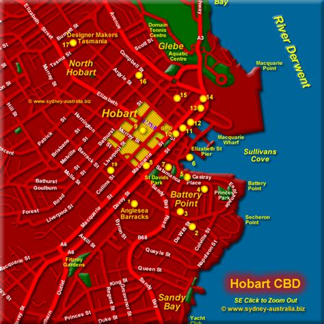 Hobart CBD Map