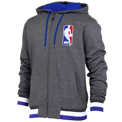 Mens NBA Logo Black MVP Full Zip Hoodie - NBA Store