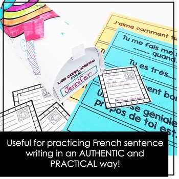 French compliments writing activity by The French Nook | TPT