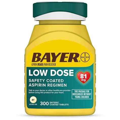 Bayer Aspirin Low Dose 81 mg Tablets | Walgreens