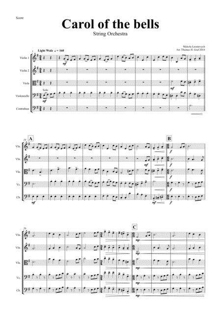 Carol of the Bells - Pentatonix style - String Orchestra (arr. Thomas H ...