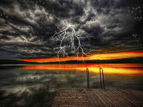 Beach Thunderstorm Wallpaper - WallpaperSafari