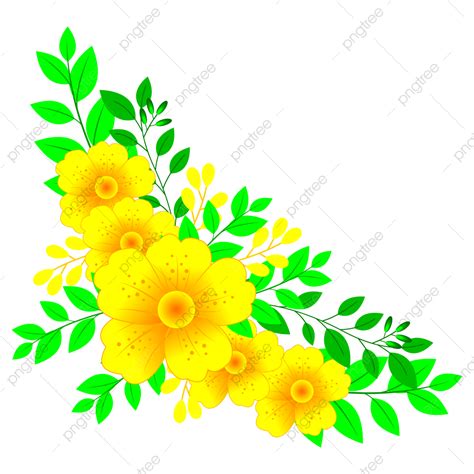 Rustic Watercolor Flowers Vector Design Images, Yellow Rustic Flower ...