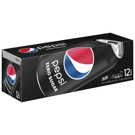 Pepsi Zero Sugar, 12 oz Cans, 12 Count