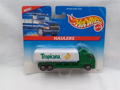 HOT WHEELS HAULERS Tropicana Delivery Truck Green White Die Cast £8.45 - PicClick UK
