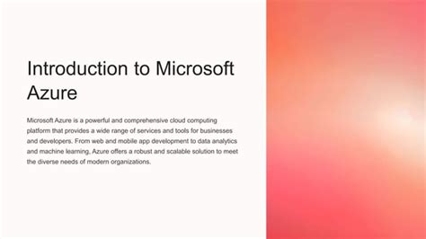 Introduction-to-Microsoft-Azure.pp TO learntx | PPT