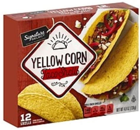 Signature Select Yellow Corn Taco Shells - 12 ea, Nutrition Information | Innit