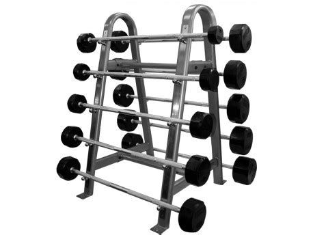 Troy Premium Rubber Fixed Barbell Set 20-110lb with Rack - Adamant Barbell