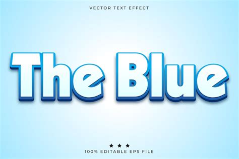 Premium Vector | The blue text effect