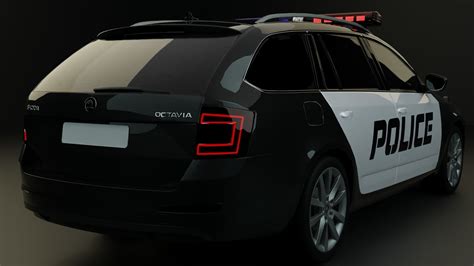 Skoda Octavia Police Car 3D Model 3D model | CGTrader