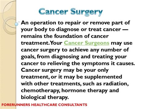 Cancer surgery