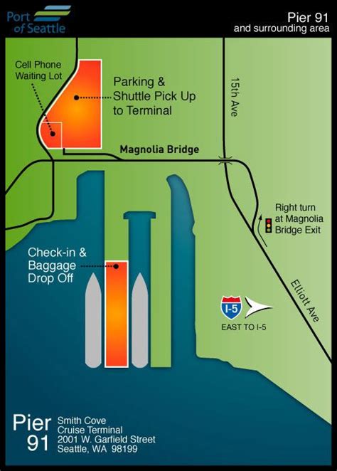 Map of Seattle’s Pier 91: The Smith Cove Cruise Terminal | Alaska travel cruise, Cruise, Alaska ...