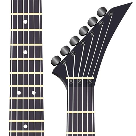 Premium Vector | Black electric guitar on a white background