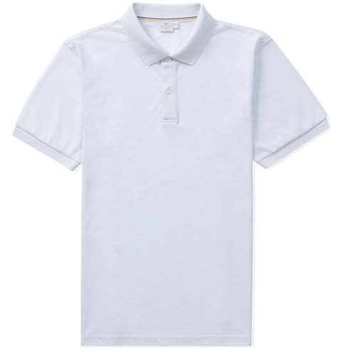 Sunspel Pique Rib Collar Polo Shirt in White for Men | Lyst