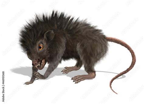 Furry Mutant Rat Stock Illustration | Adobe Stock