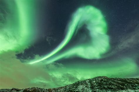 Aurora Borealis over Kingdom of Norway in February 2021. Photographer ...