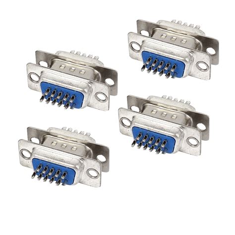 DB15 15-Pin 3-Row Male to Female Plug Computer VGA Cable Connector Adapter 8 Pcs - Walmart.com