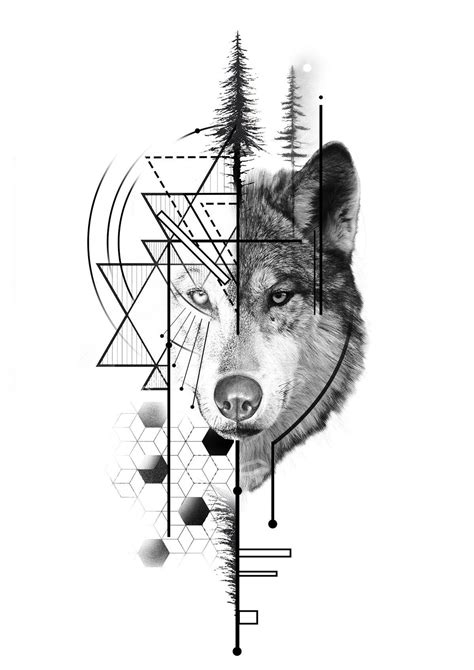 Re-mix! | Geometric wolf tattoo, Wolf drawing tattoo, Wolf tattoo sleeve