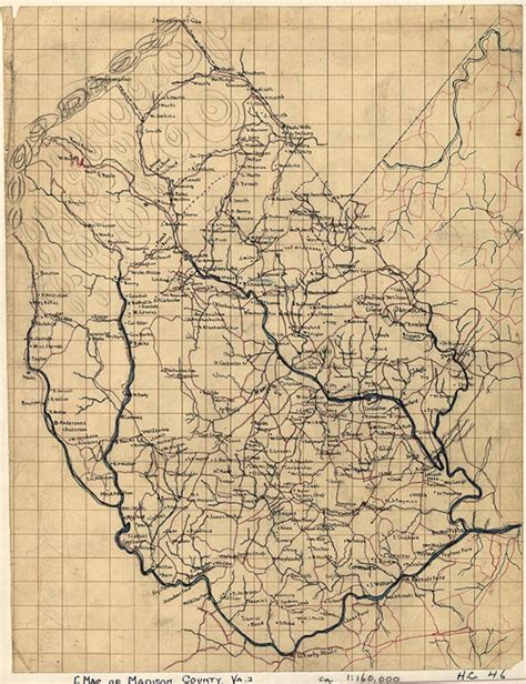 1860 Map of Madison County Virginia - Etsy