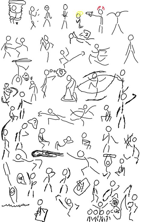 draw a stick figure fighting - Clip Art Library