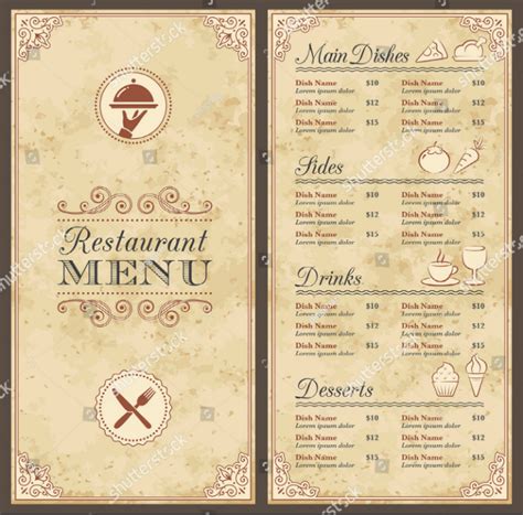 Free Printable Restaurant Menu Templates – Atlanticcityaquarium.com