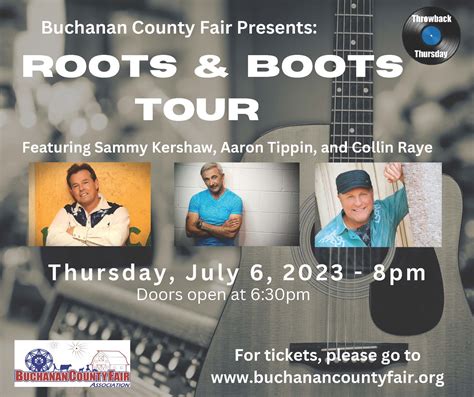 2023 Concert: Roots & Boots Tour: Thursday, July 6th | Buchanan County Fair Association