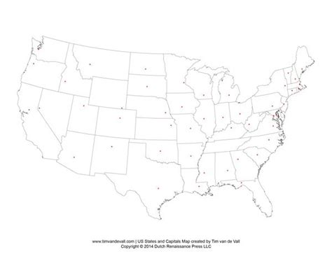 Printable States and Capitals Map | United States Map PDF | Map, States and capitals, United ...
