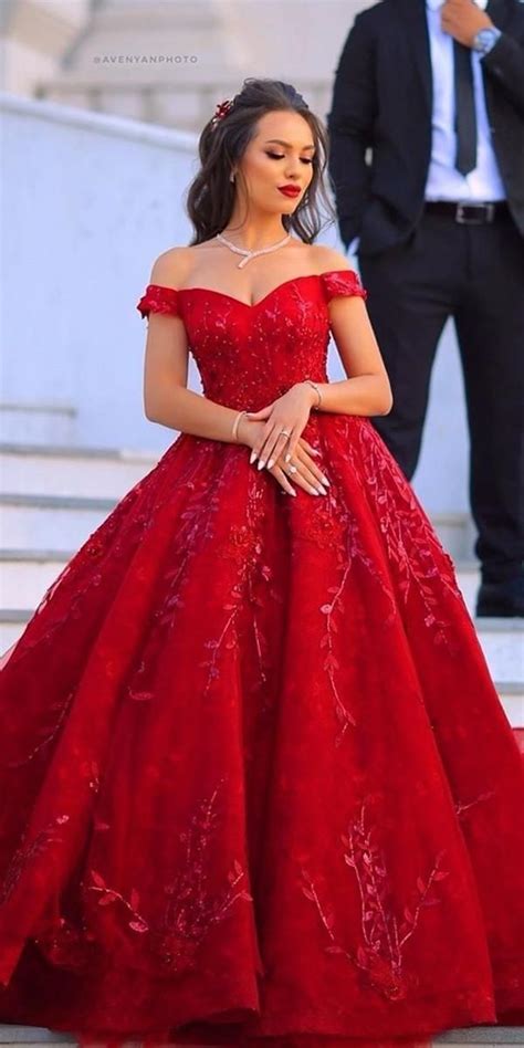 Blood Red Wedding Dresses: 12 Amazing Suggestions | Red ball gowns, Red ...