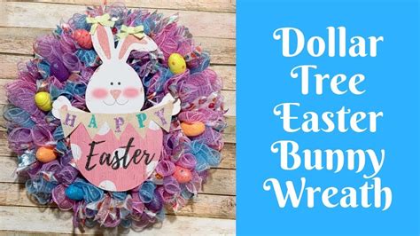Dollar Tree Easter Crafts: Dollar Tree Easter Bunny Deco Mesh Wreath - YouTube