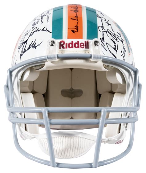 Lot Detail - 1972 Miami Dolphins Team Signed Football Helmet with 46 ...