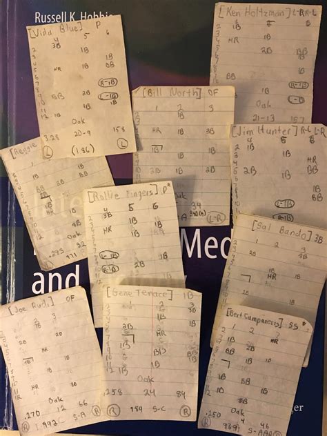 Intermediate Physics for Medicine and Biology: Strat-O-Matic Baseball