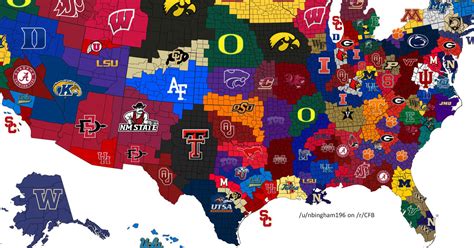 College Football Imperialism Map | KillerFrogs.com - Lowering Office ...